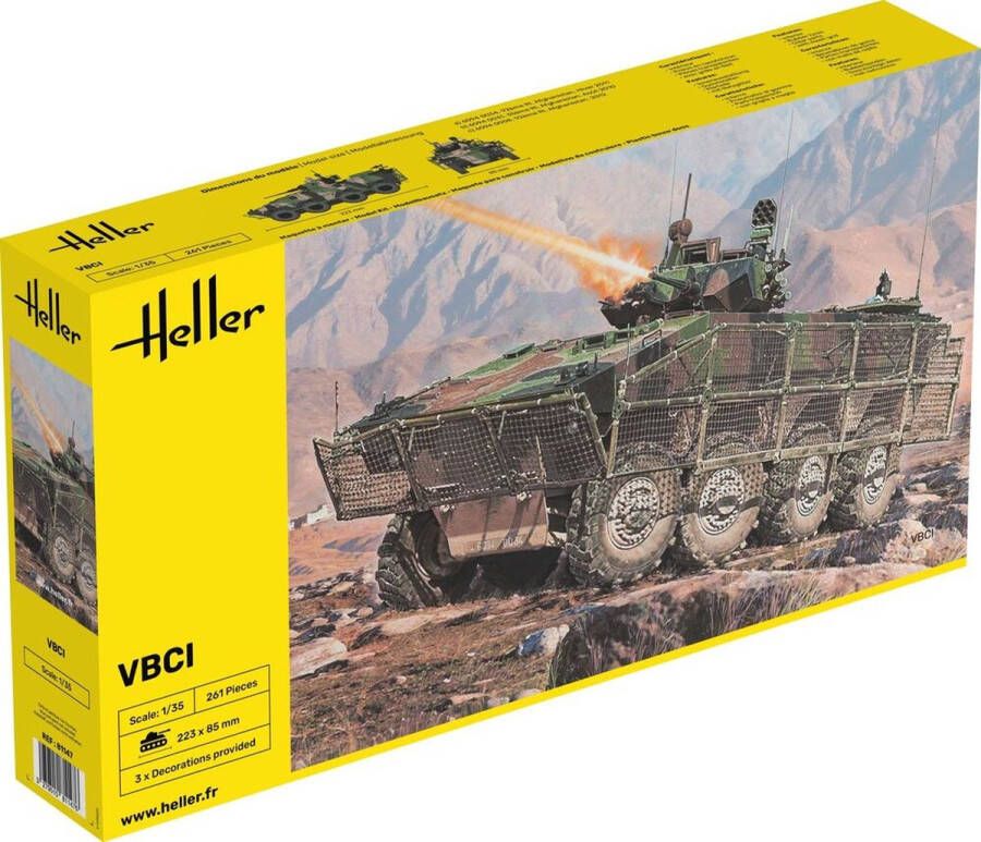 Heller 1:35 81147 VBCI Armoured Vehicle for Infantry Combat Plastic Modelbouwpakket