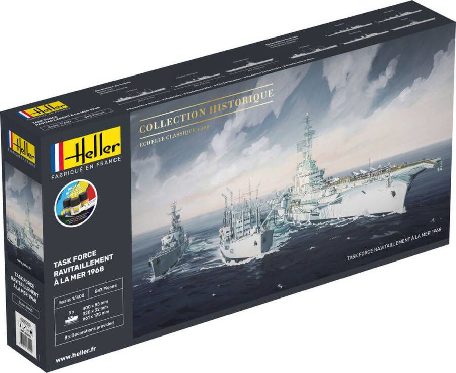 Heller 1:400 57092 Task Force Ravitaillement A La Mer Starter Kit Plastic kit