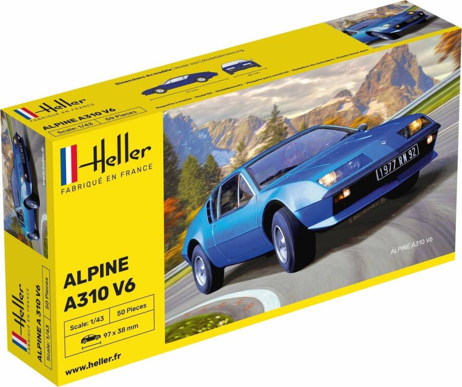 Heller 1 43 Alpine A310 V6hel80146 modelbouwsets hobbybouwspeelgoed voor kinderen modelverf en accessoires