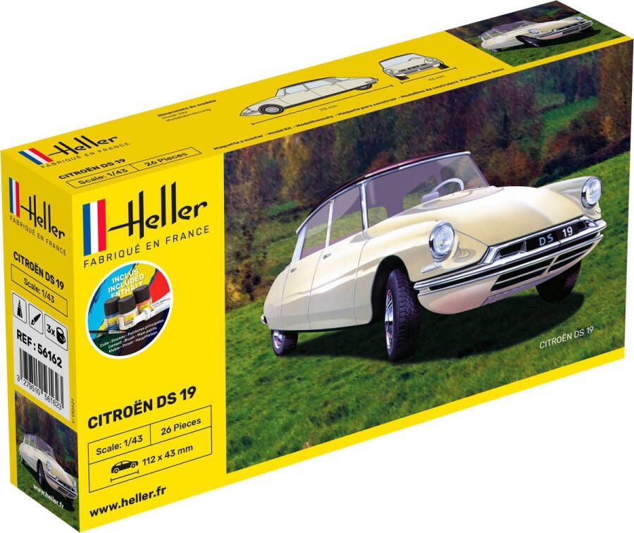 Heller 1 43 Starter Kit Citroen Ds 19hel56162 modelbouwsets hobbybouwspeelgoed voor kinderen modelverf en accessoires