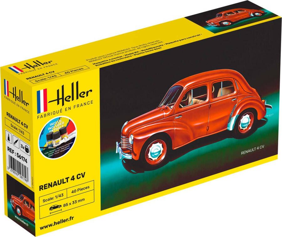 Heller 1 43 Starter Kit Renault 4 Cvhel56174 modelbouwsets hobbybouwspeelgoed voor kinderen modelverf en accessoires