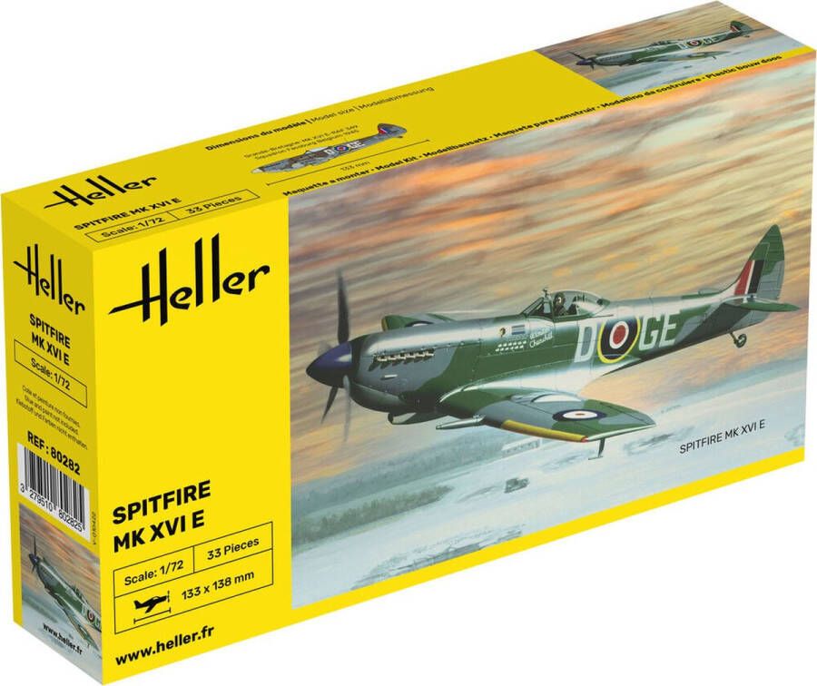 Heller 1:72 80282 Spitfire MK XVI E Plastic Modelbouwpakket