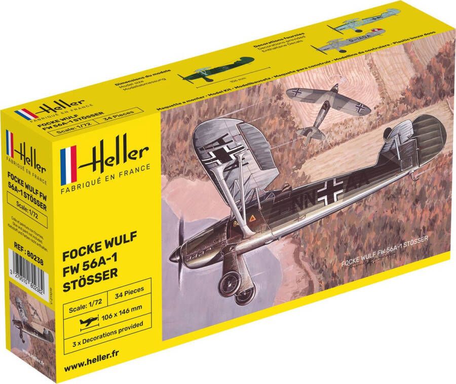 Heller 1 72 Focke Wulf 56a-1 Stosserhel80238 modelbouwsets hobbybouwspeelgoed voor kinderen modelverf en accessoires
