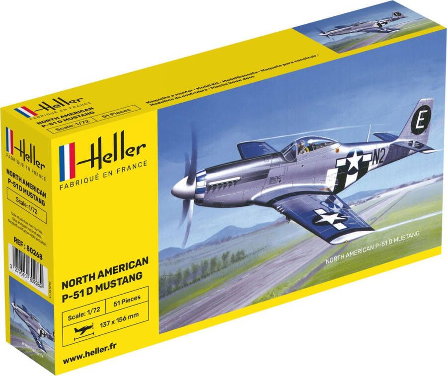Heller 1 72 P-51 Mustanghel80268 modelbouwsets hobbybouwspeelgoed voor kinderen modelverf en accessoires