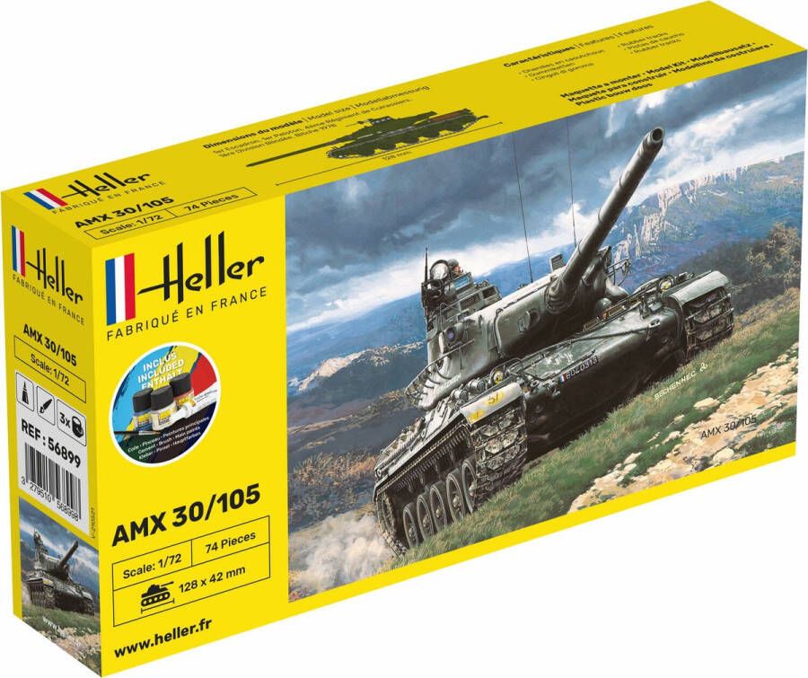 Heller 1 72 Starter Kit Amx 30 105hel56899 modelbouwsets hobbybouwspeelgoed voor kinderen modelverf en accessoires