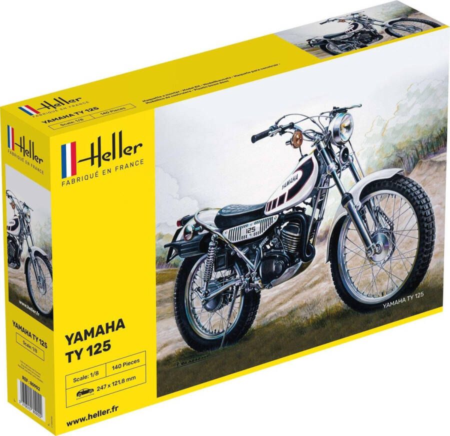 Heller 1:8 80902 Yamaha TY 125 Bike Plastic Modelbouwpakket