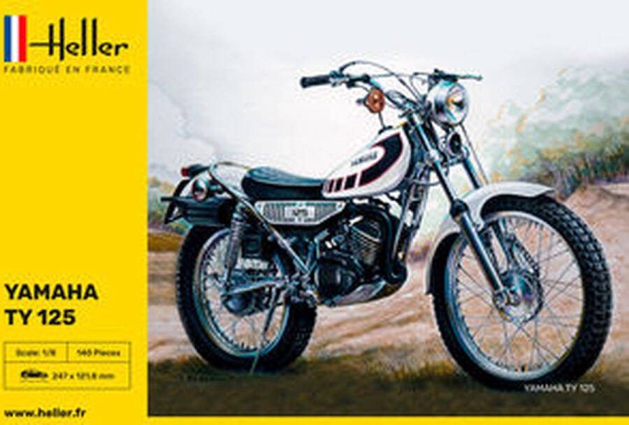 Heller 1:8 80902 Yamaha TY 125 Bike Plastic Modelbouwpakket
