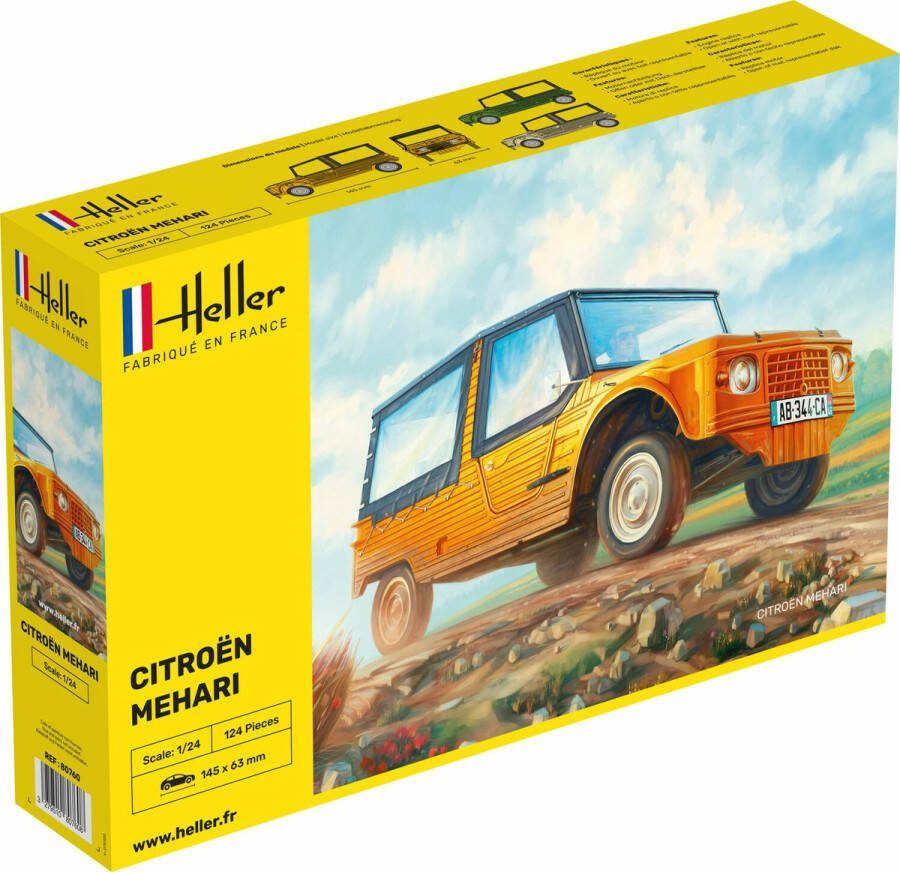 Heller (80760) Citroën Mehari Modelbouwpakket Schaal 1:24