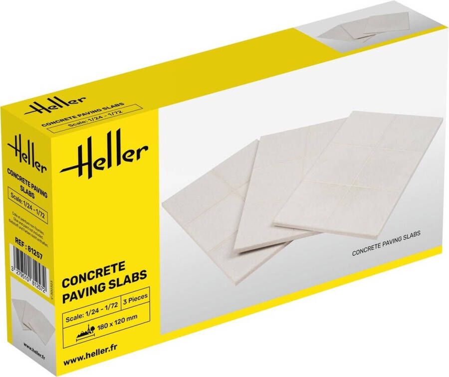 Heller 81257 Concrete Pavin Slabs Betonnen Bestratingstegels Plastic Modelbouwpakket