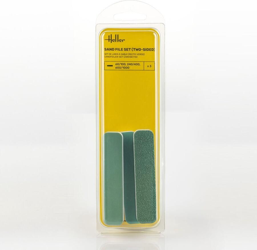Heller 99002 Hobby Schuurvijlenset tweezijdig 600 100 240 400 600 1000 3 stuks Gereedschap