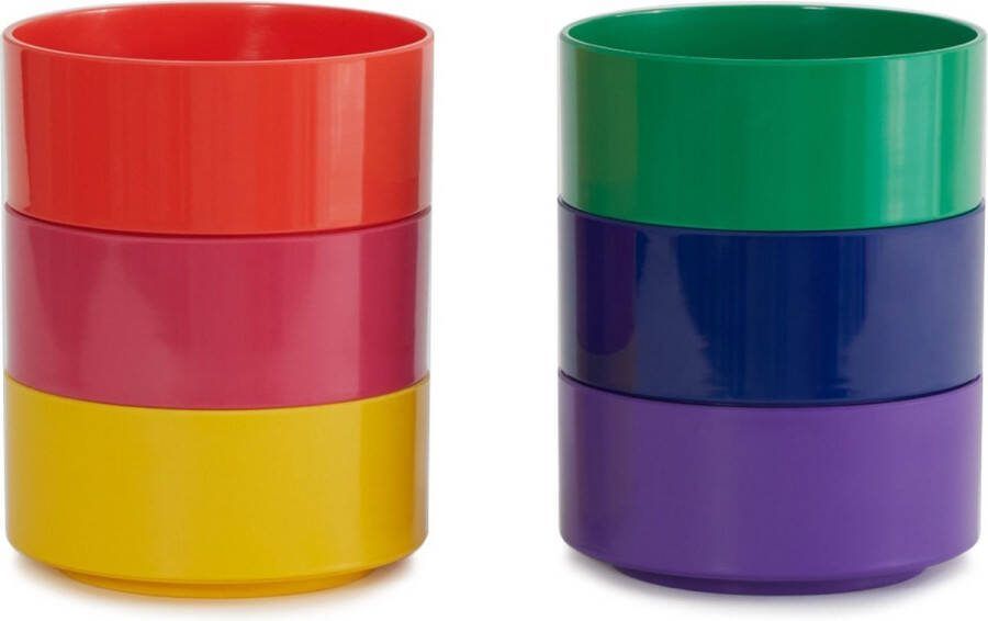 Heller Max melamine kommen Rainbow 13 cm set van 6