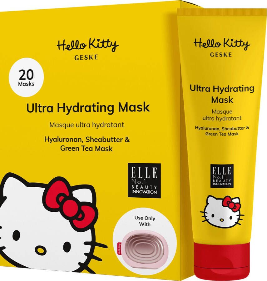 Hello Kitty GESKE x Hydraterend masker Eenvoudig aanbrengen met het Sonic Warm and Cool Mask Verzorgingsmasker met vocht Gezichtsmaskers voor dames en heren Vegan formule zonder dierproeven