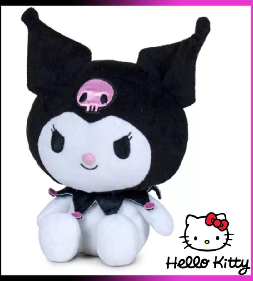 Hello Kitty Kuromi Pluche Knuffel 27 cm {Speelgoed Knuffeldier Knuffelpop voor kinderen jongens meisjes Keroppy Kuromi Melody Hello Kity Kat Cat Plush Toy}