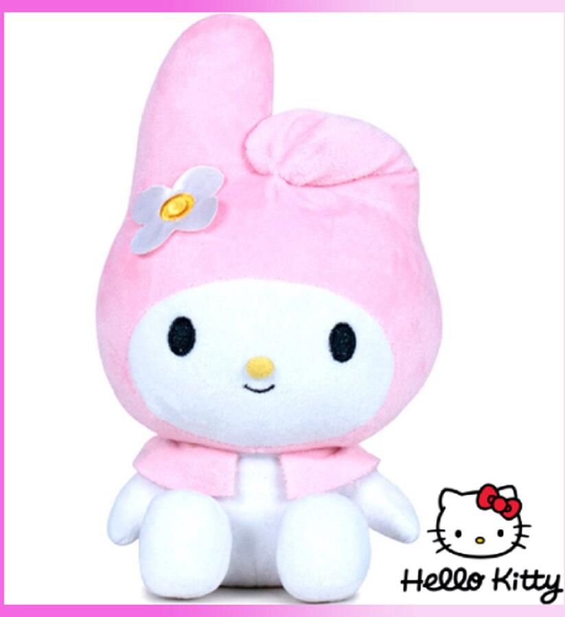 Hello Kitty Melody Pluche Knuffel 27 cm {Speelgoed Knuffeldier Knuffelpop voor kinderen jongens meisjes Keroppy Kuromi Melody Hello Kity Kat Cat Plush Toy}