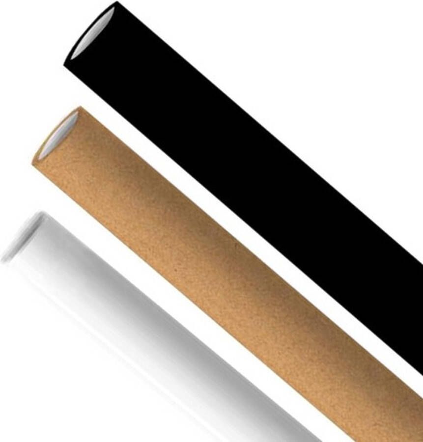 Hello Straw Kraft wit zwart mix papieren rietjes 6 mm doorsnede en 20 cm lang Inhoud: 5000 stuks