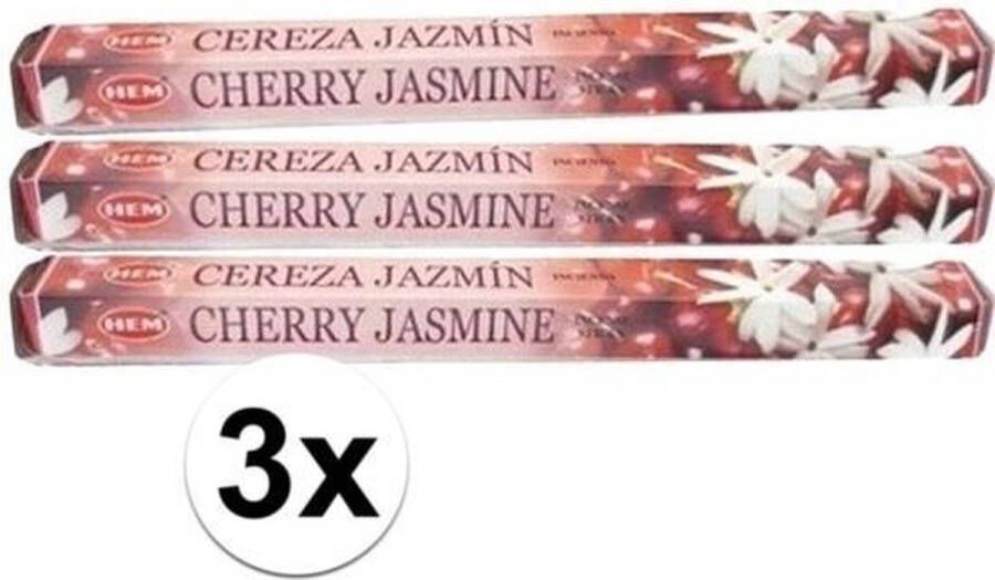 HEM 3x pakje wierook stokjes Cherry Jasmine Wierookstokjes