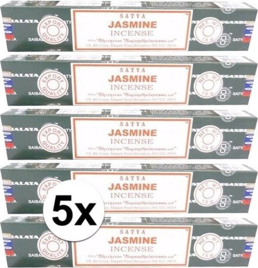 Merkloos 60 Nag Champa wierookstokjes Jasmine 15 gram Wierookstokjes