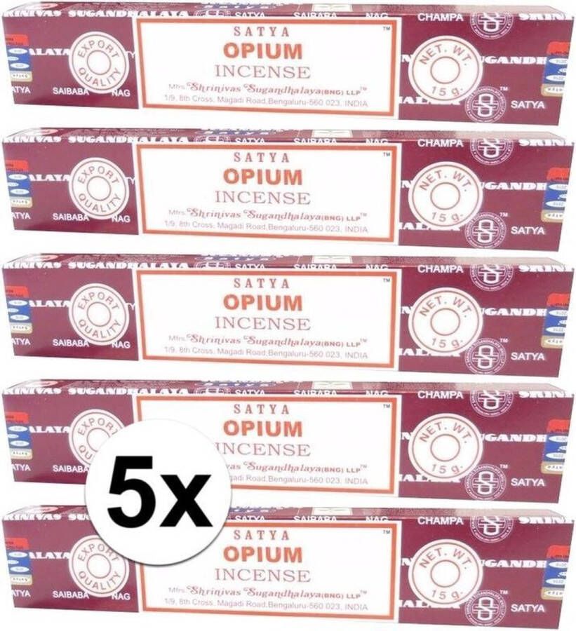 Merkloos 60 Nag Champa wierookstokjes Opium 15 gram Wierookstokjes