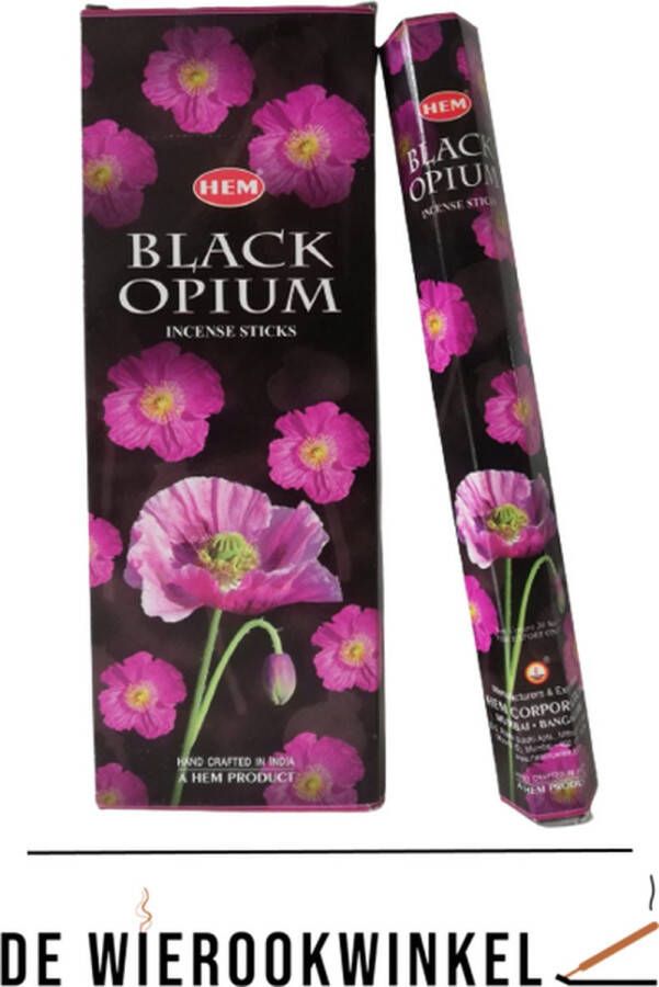 Hem De Wierookwinkel Losse koker Wierook Black Opium Zwarte Opium Black Opium Wierook Wierookstokjes Black Opium ( ) Wierooksticks Incense sticks 1 Koker 20 Stokjes