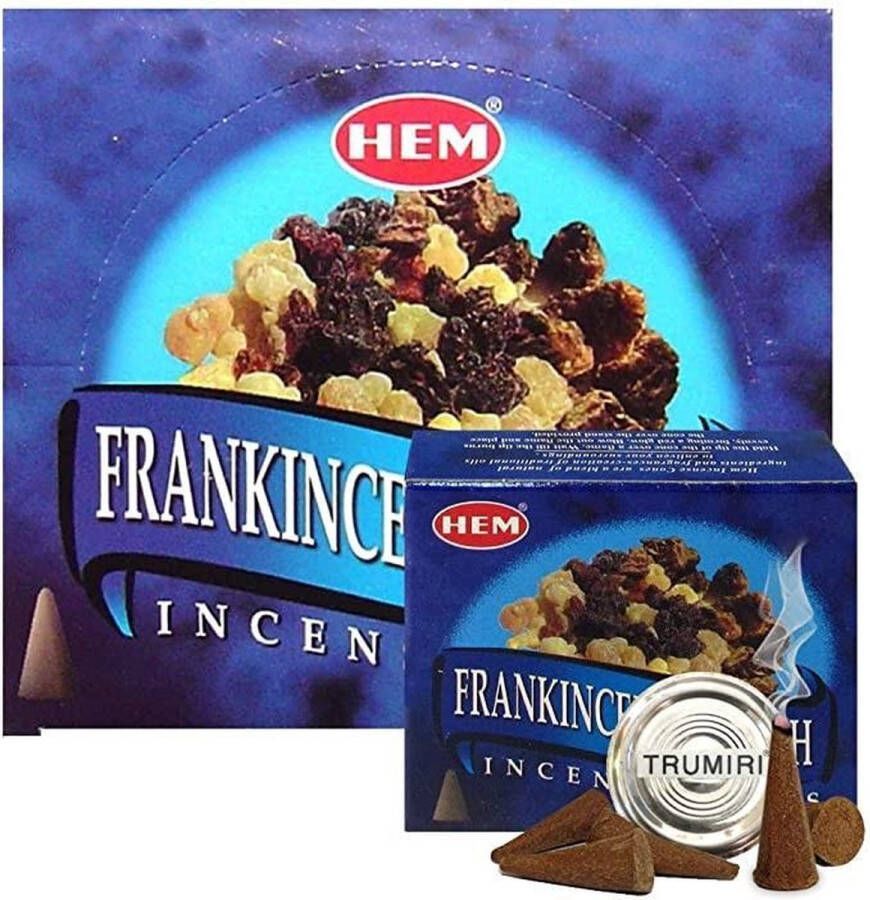 Hem Frankincense-Myrrh Kegelwierook-1 doosje a 10 stuks