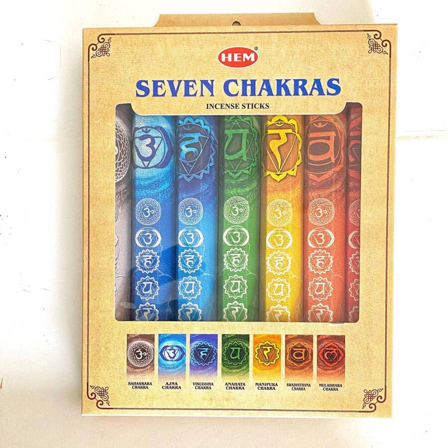 Hem Seven Chakras Wierook stokjes giftpack 7 doosjes