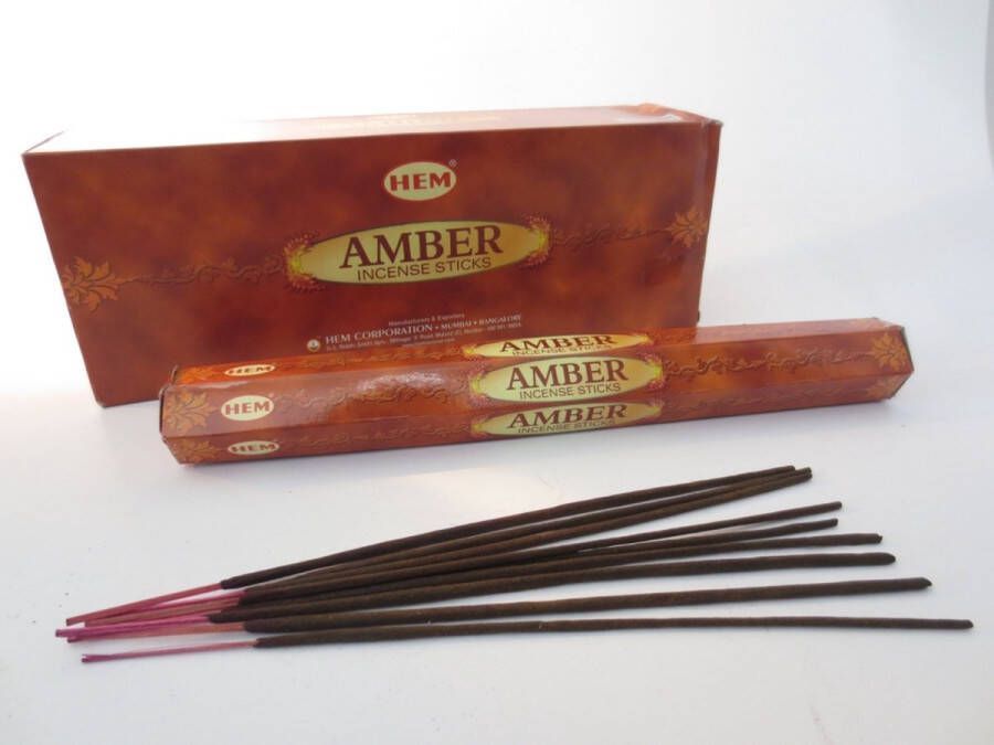 Hem Tuin Wierook Amber Doos met 6 kokers (60 stuks)- Extra lang en dik