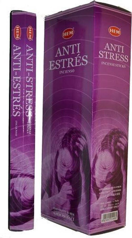 Hem Wierook Anti Stress Slof Voordeelbox (6 Pakjes 120 stokjes)