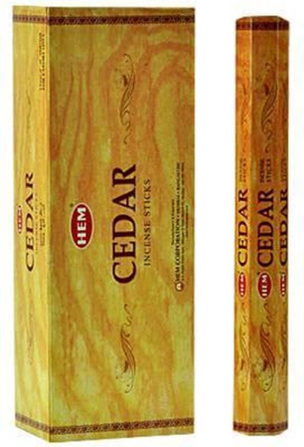 Hem Wierook Cedar Slof (6 pakjes 120 stokjes)