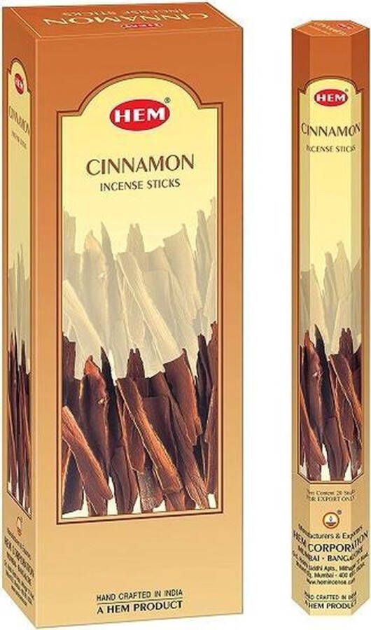 Hem Wierook Cinnamon Slof (6 pakjes 120 stokjes)