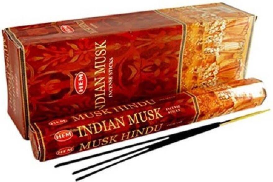 Hem Wierook Indian Musk Slof (6 pakjes 120 stokjes)