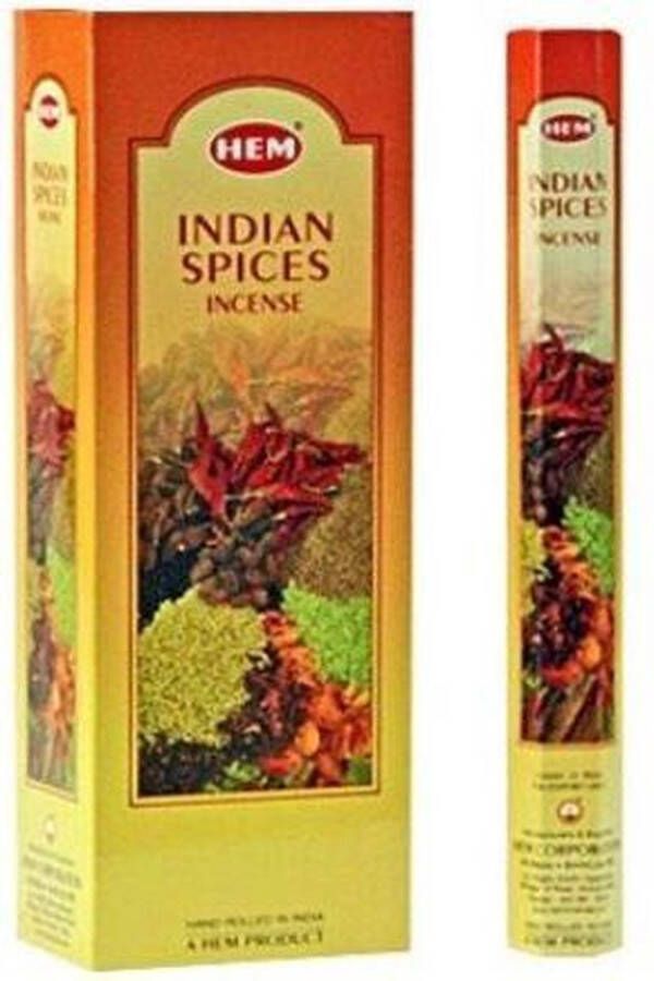 Hem Wierook Indian Spices Slof (6 pakjes 120 stokjes)