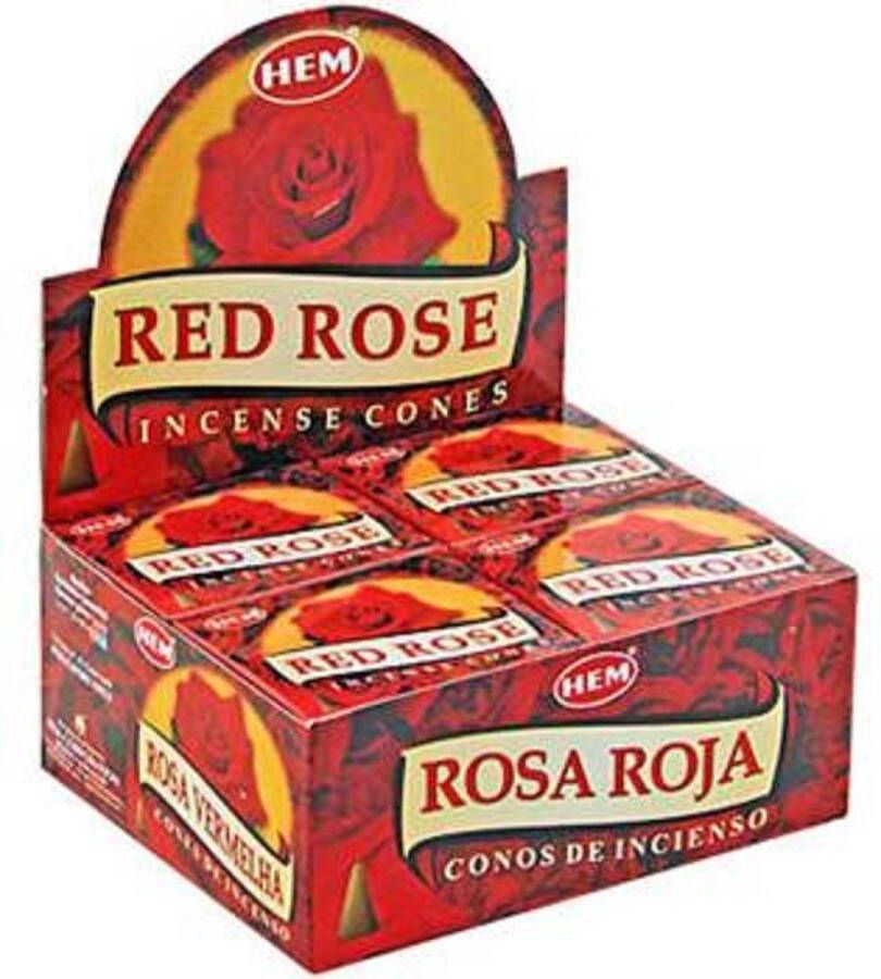Hem Wierook Kegel Red Rose(12 pakjes )