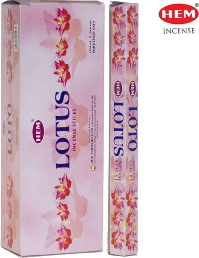 Hem Wierook Lotus Slof (6 pakjes 120 stokjes)