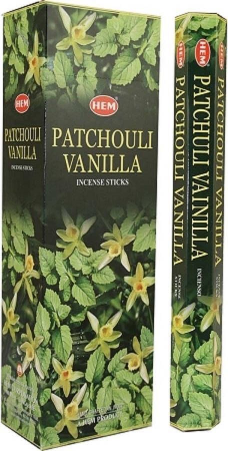 Hem Wierook Patchouli Vanilla Slof (6 pakjes 120 stokjes)