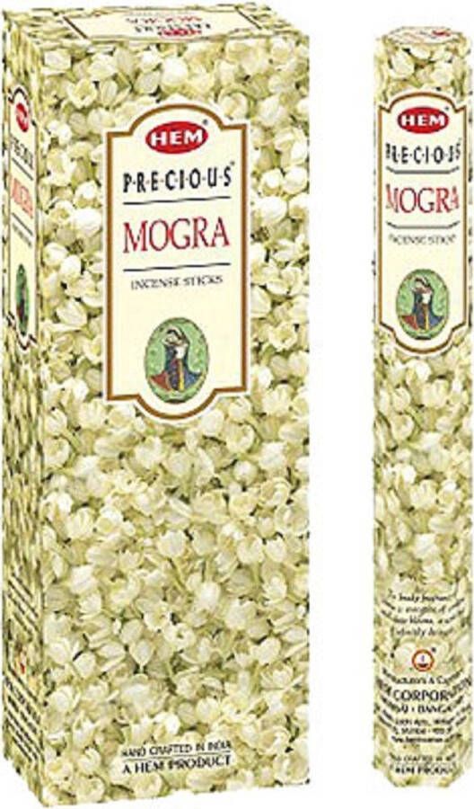 Hem Wierook Mogra (Precious) Slof Voordeelbox (6 Pakjes 120 stokjes)