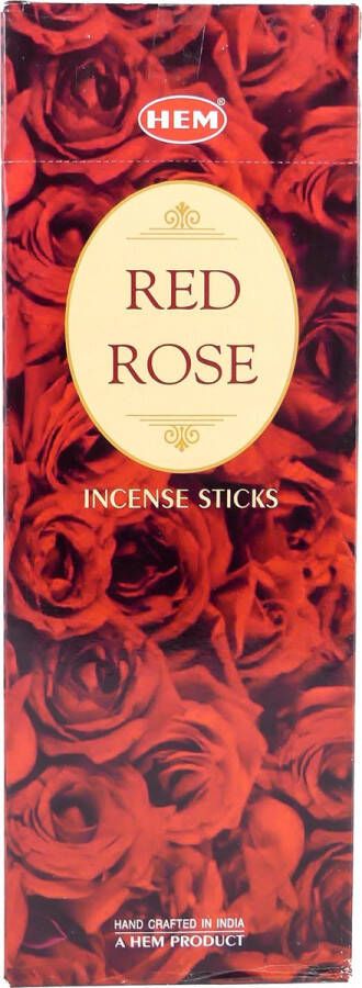 Hem Wierook Red Rose Slof (6 pakjes 120 stokjes)