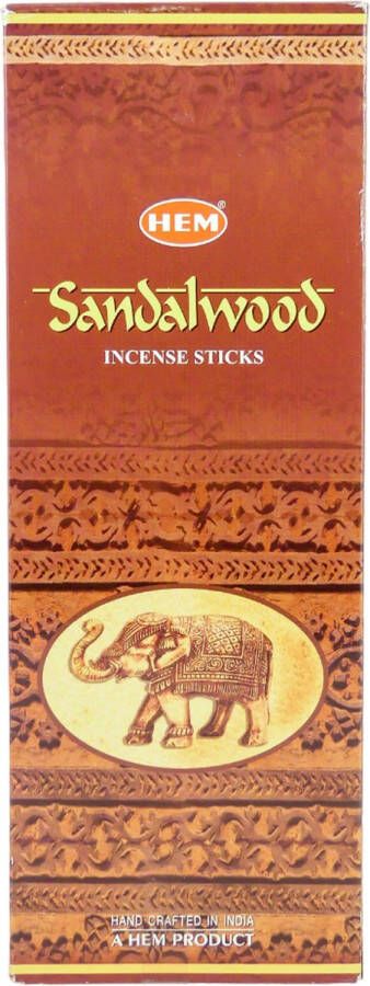 Hem Wierook Sandalwood Slof (6 pakjes 120 stokjes)