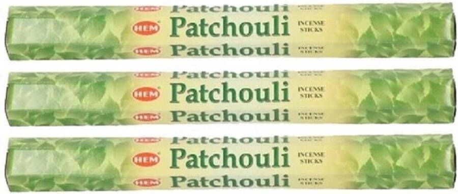 Hem Wierook stokjes Patchouli 120x stuks Anti stress rustgevend geurstokjes