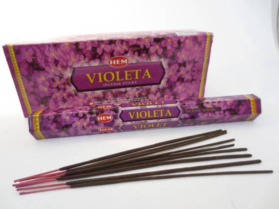Hem Wierook Violet Slof Voordeelbox (6 Pakjes 120 stokjes)