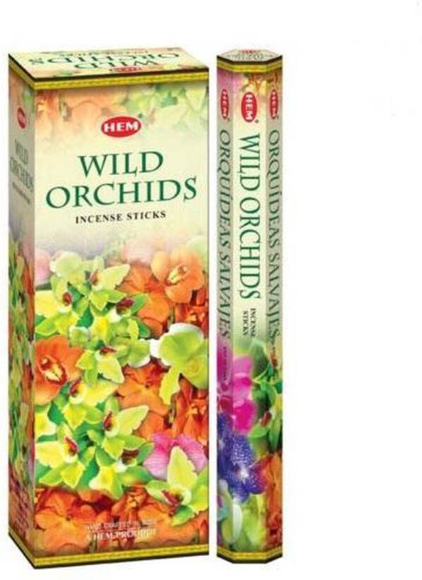 Hem Wierook Wild Orchids Slof (6 pakjes 120 stokjes)