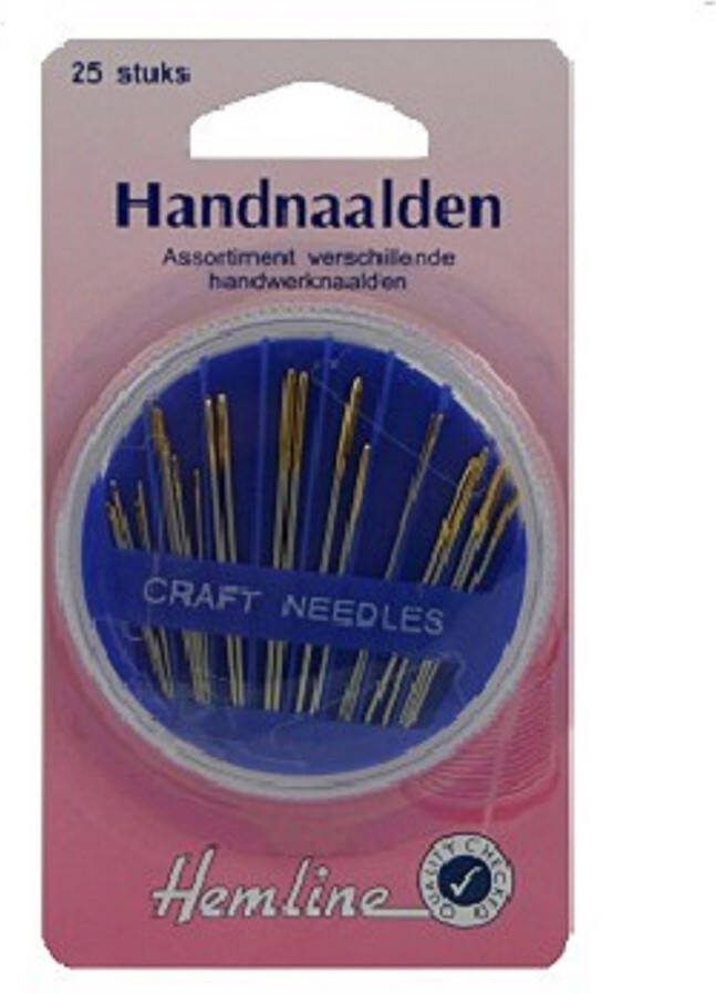 Hemline Handnaalden 25 stuks maten ook naalden met groot oog