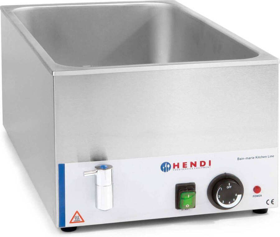 Hendi Bain-marie 1 1 GN Kitchen Line met wateraftapkran