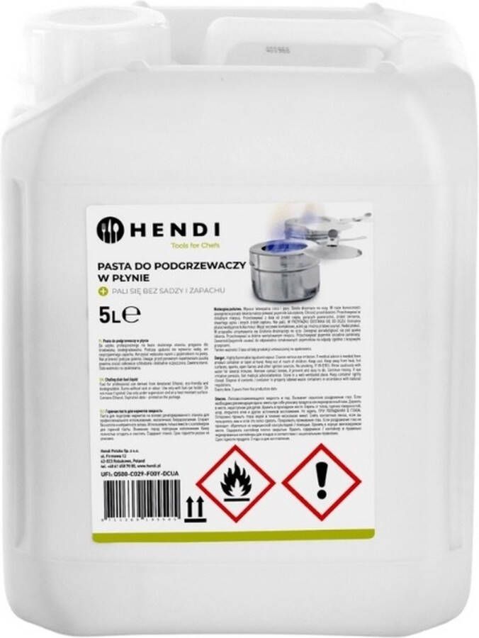 Hendi Brandpasta voor Chafing Dish Brandgel Jerrycan 5 Liter