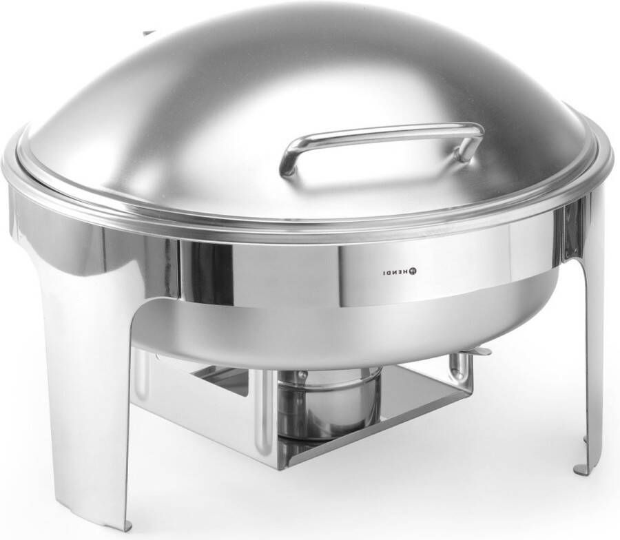 Hendi Chafing Dish Rond Satin Finish Au Bain Marie Buffetwarmer Warmhoudschaal 6 Liter 46 5x42x(H)32cm