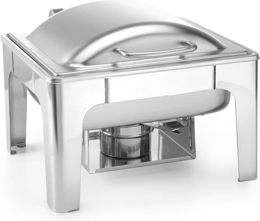 Hendi Chafing Dish Satin Finish Au Bain Marie Buffetwarmer Warmhoudschaal GN 1 2 4 Liter 36 5x37x(H)28cm