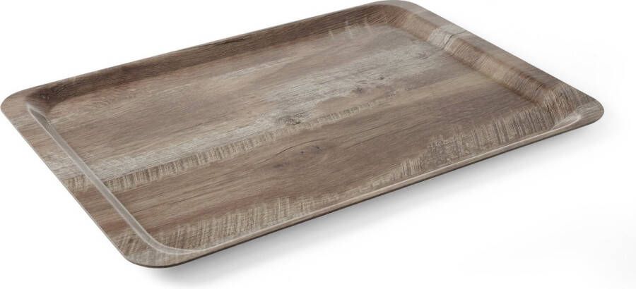 Hendi Dienblad Rechthoek Melamine Hout Bedrukking Donker Eiken 330x430mm