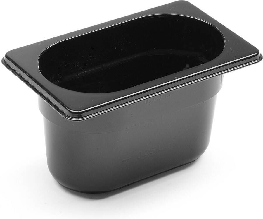Hendi Gastronorm container polycarbonaat 1 liter zwart 176x108x100 mm