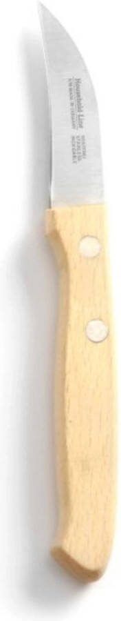 Hendi Gebogen schilmes met houten handvat 165 mm roestvast staal