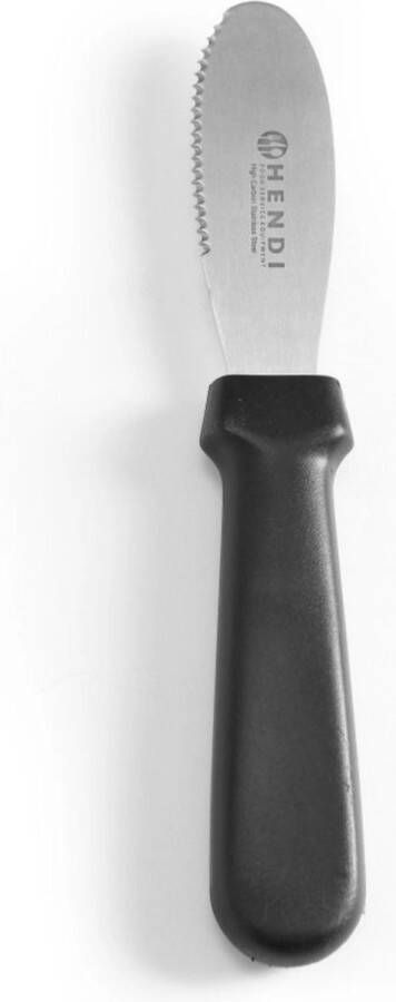 Hendi Getand botermes zwart handvat 210 mm roestvrij staal