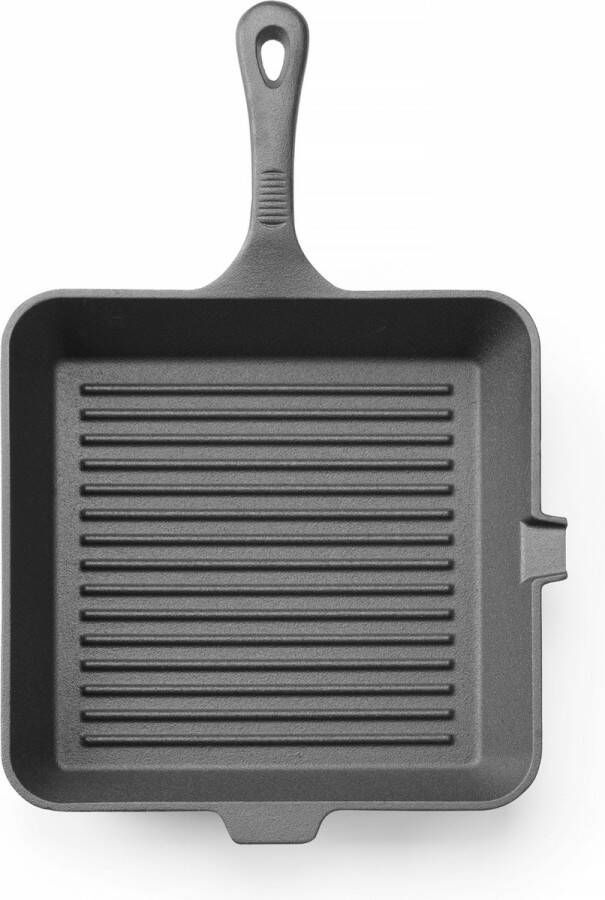 Hendi Gietijzeren Grillpan Zwart 265x265x(H)50mm 629369 Horeca & Professioneel